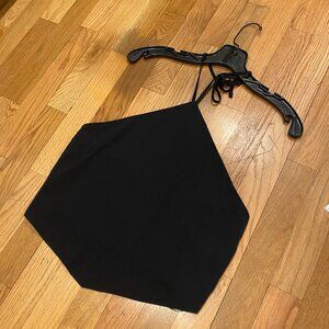 Abercrombie and Fitch Black Bandana Halter Top Large Festival Crop Top NWT